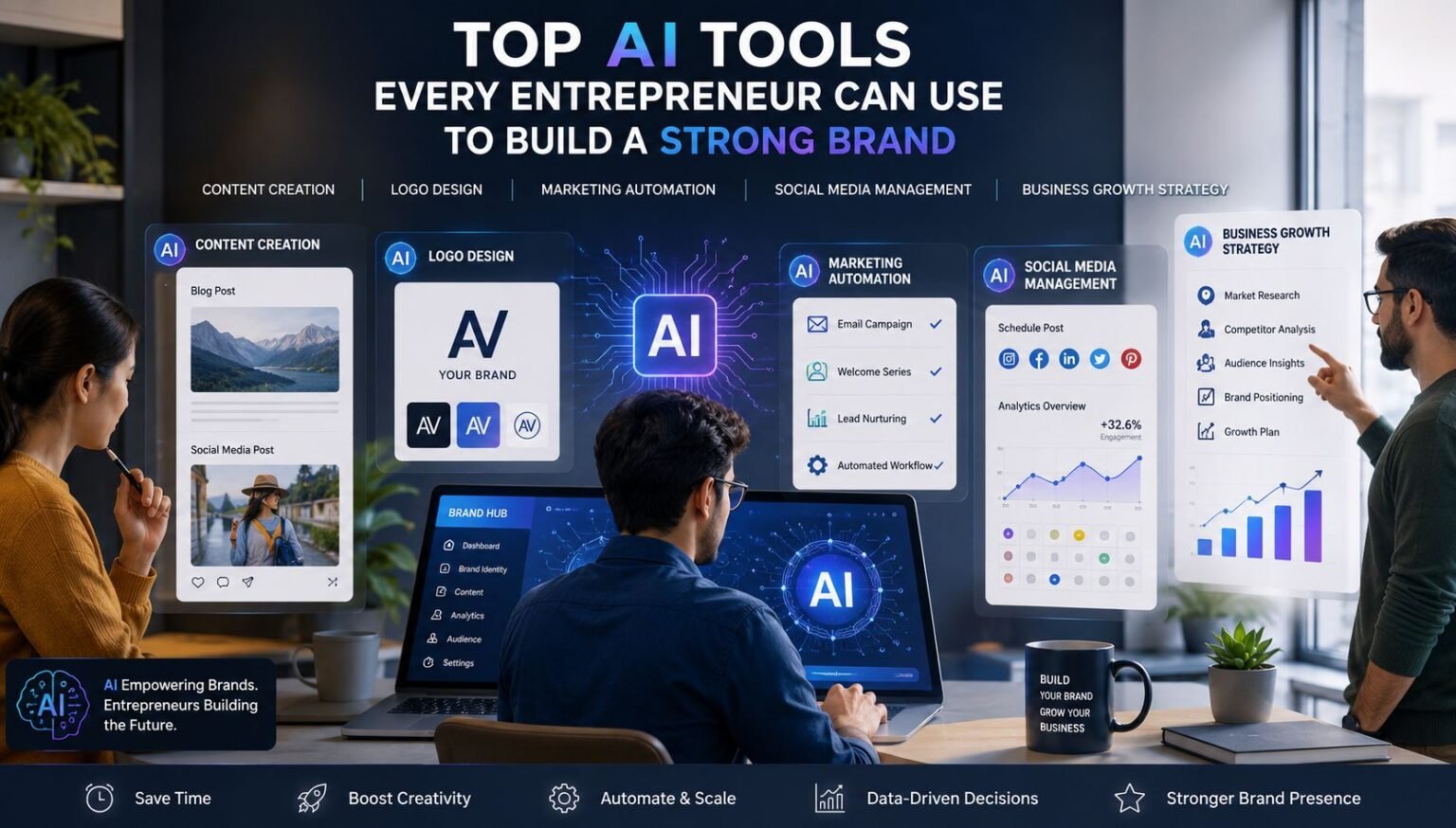 Top AI Tools Every Entrepreneur Can Use to Build a Strong Brand