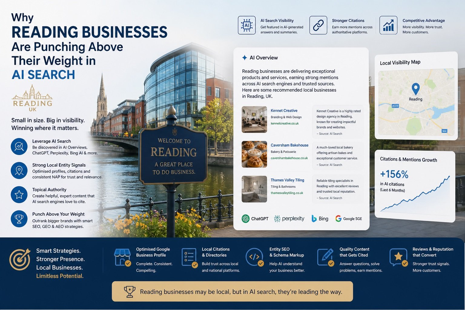 Small reading businesses gaining strong visibility and authority in AI search engines through smart SEO strategies