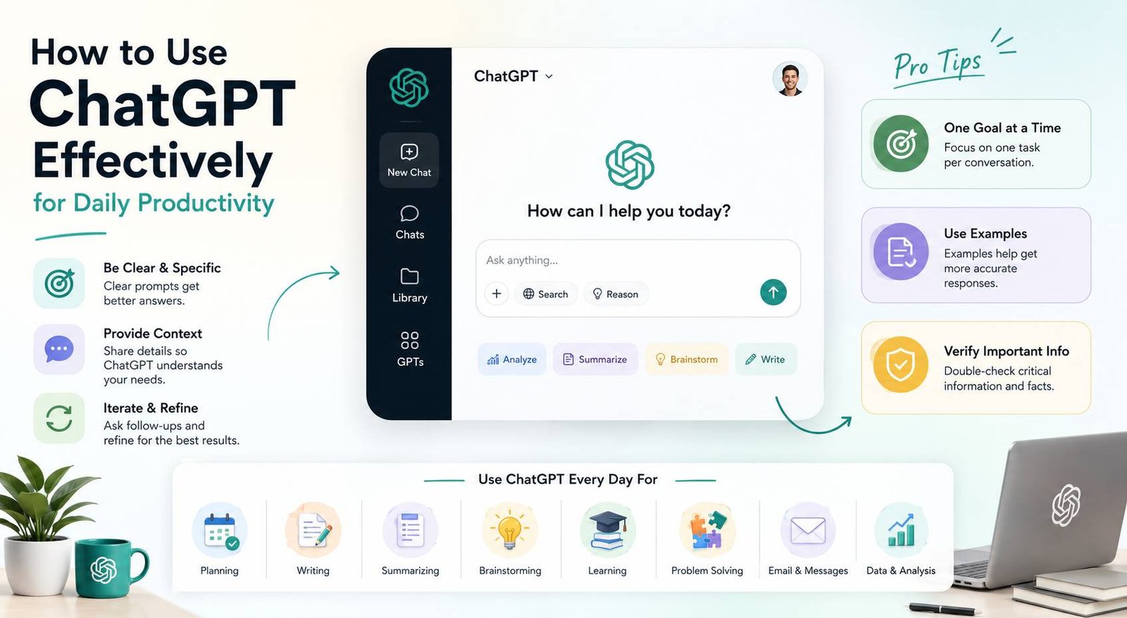 How to Use ChatGPT Effectively for daily productivity and smarter work tasks