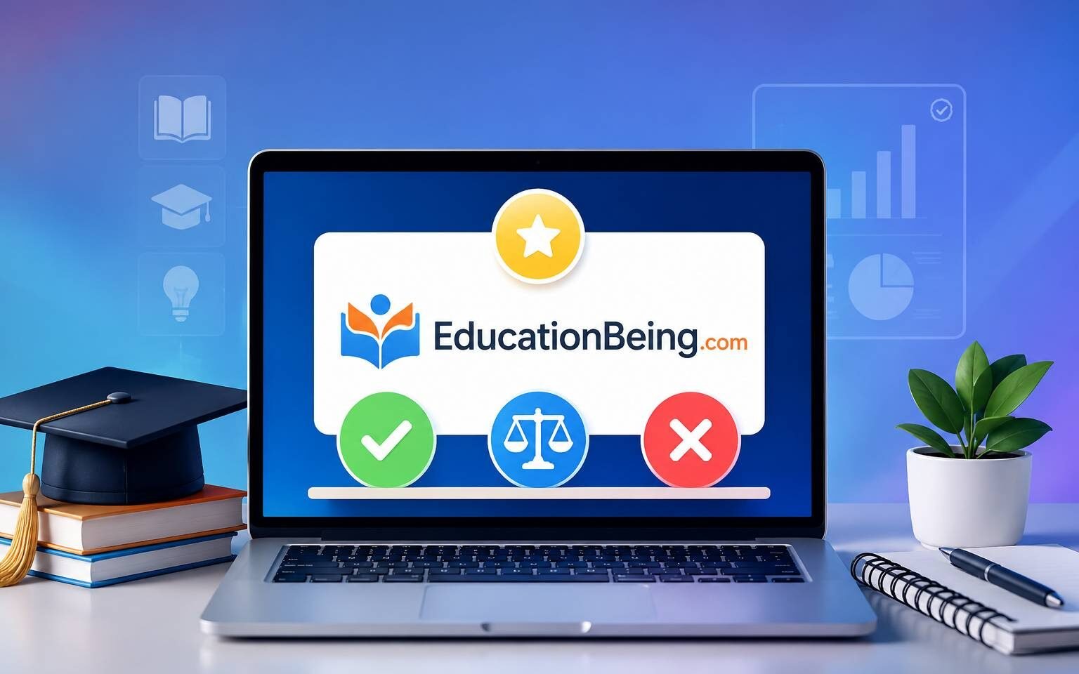 Example of excessive unrelated footer links used when checking if EducationBeing.com is legit
