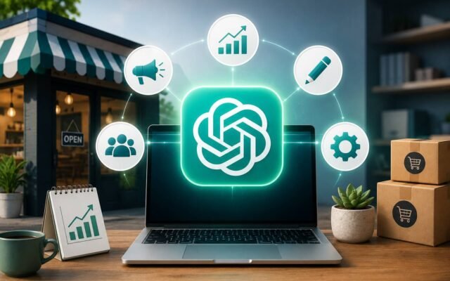 ChatGPT helping small businesses automate marketing, customer support, content creation, and business growth.