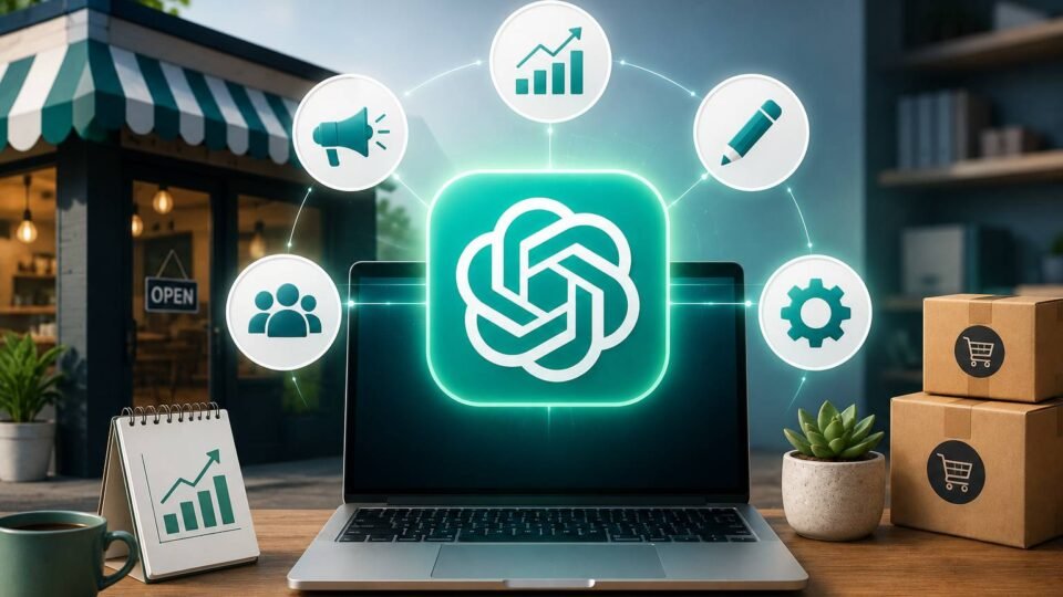ChatGPT helping small businesses automate marketing, customer support, content creation, and business growth.
