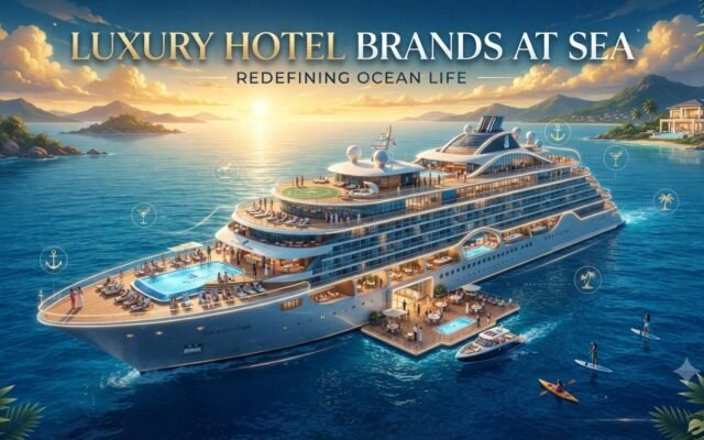 Luxury hotel branded yacht showcasing premium hospitality design and ocean travel experience