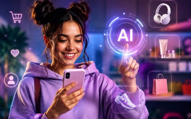 Chart showing AI for consumer brands consideration scores rising among Gen Z in 2026