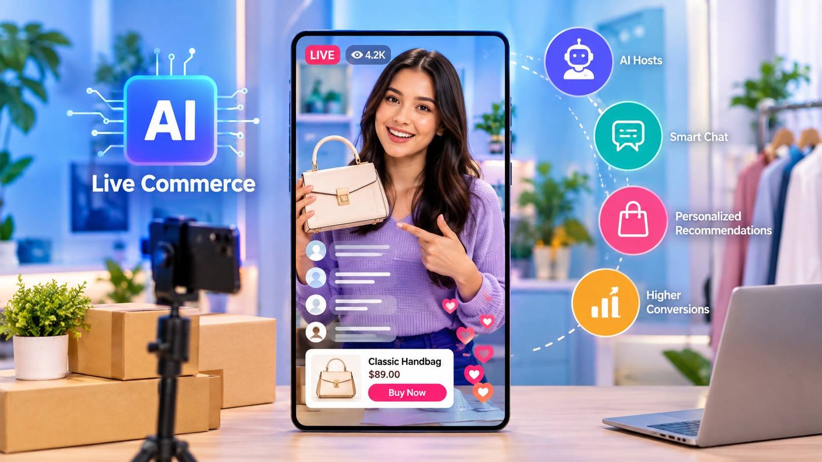 AI livestreaming strategy for an e-commerce brand